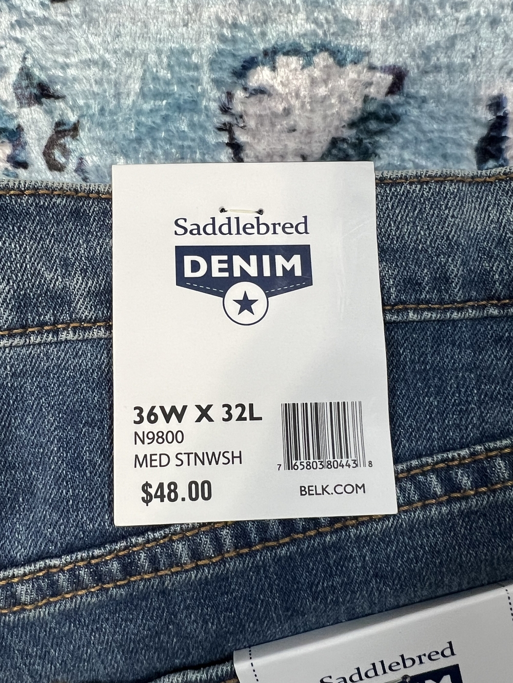 Saddlebred Relaxed Fit Men's Jeans in Dark Blue Wash 36Wx32L - Picture 4 of 9